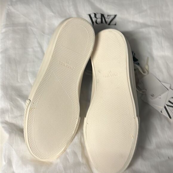 ZARA Kids | Blue | COTTON HIGH TOP SNEAKERS - Picture 8 of 8